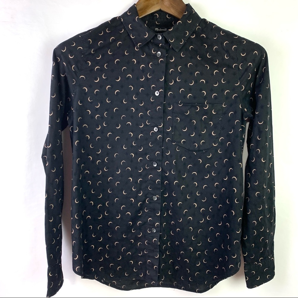 Madewell Shrunken Long Sleeve Button Down Blouse XS